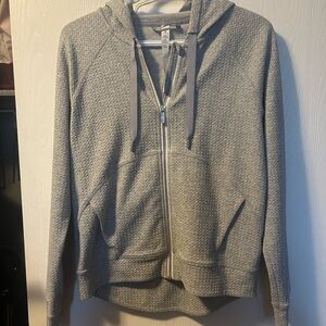 lululemon athletica ladies
 Light Gray Zip-Up Hooded Sweater